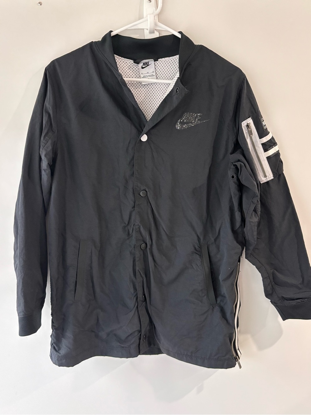 Vintage Nike Sportswear Black Utility Jacket Y2K Techwear Sleeve Pocket